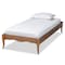Baxton Studio Marieke Vintage French Inspired Ash Walnut Finished Wood Twin Size Platform Bed Frame 180-11180-Zoro - alternate 1